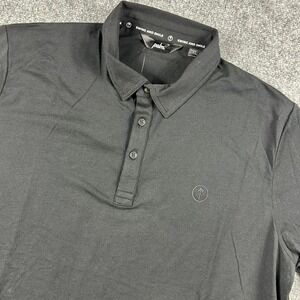 Palm‎ Golf Co Coasty Polo Mens 2XL Black Short Sleeve Embroidered Golf Shirt NEW